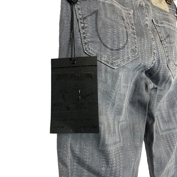 True Religion Abbey Super Skinny Women's Jeans Grey Aztec - Size 25 - Picture 5 of 9